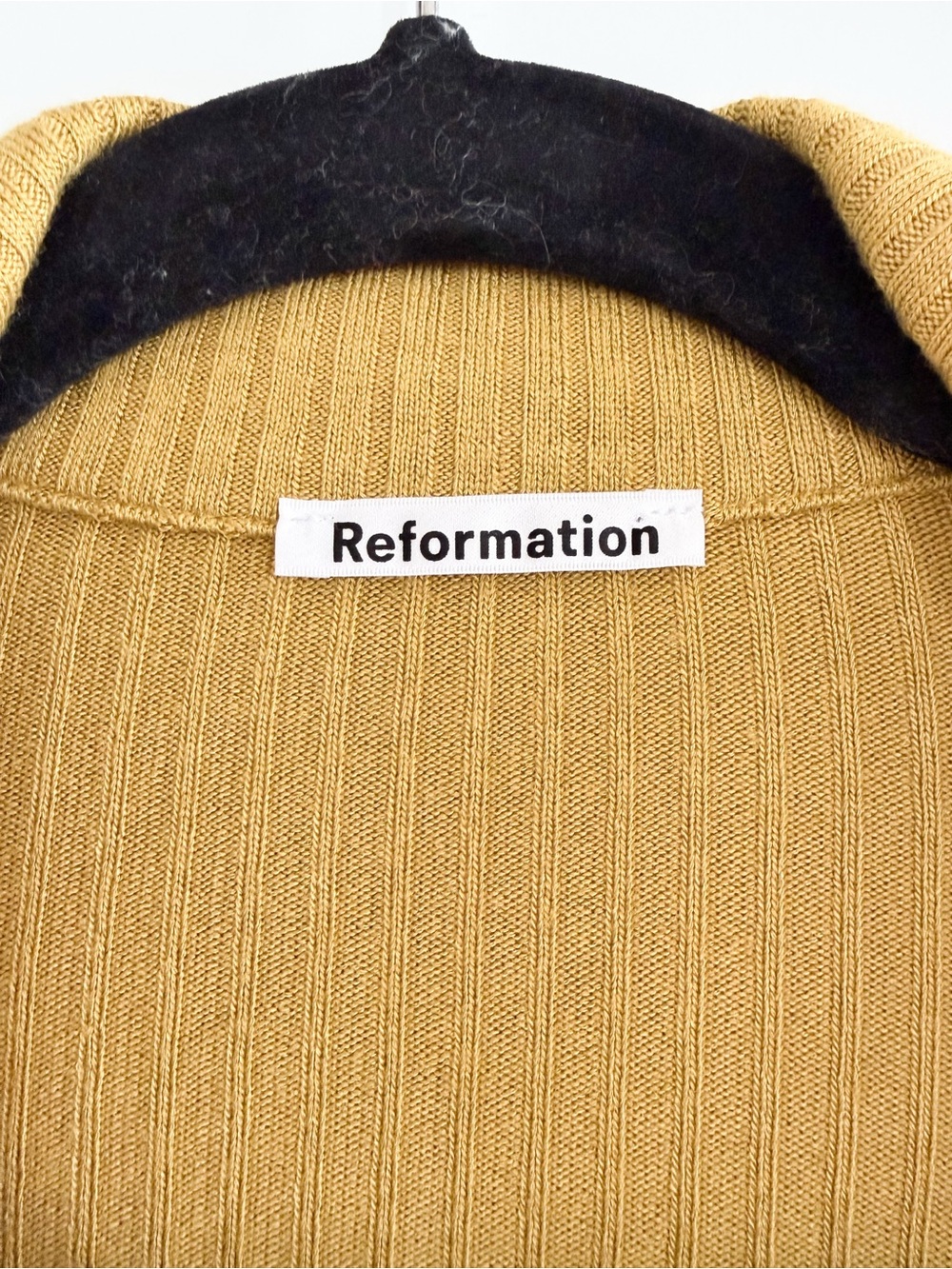 Reformation Ribbed Button-Down Collared Top - Picture 4 of 13